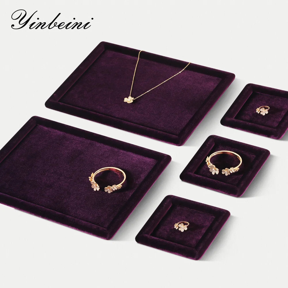 Plateau Présentoir Bijoux Velours Multifonction