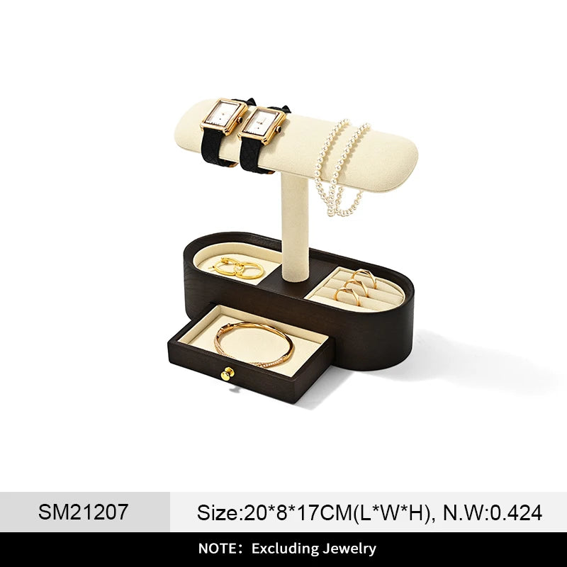 Présentoir Montre Bois Noyer Support T