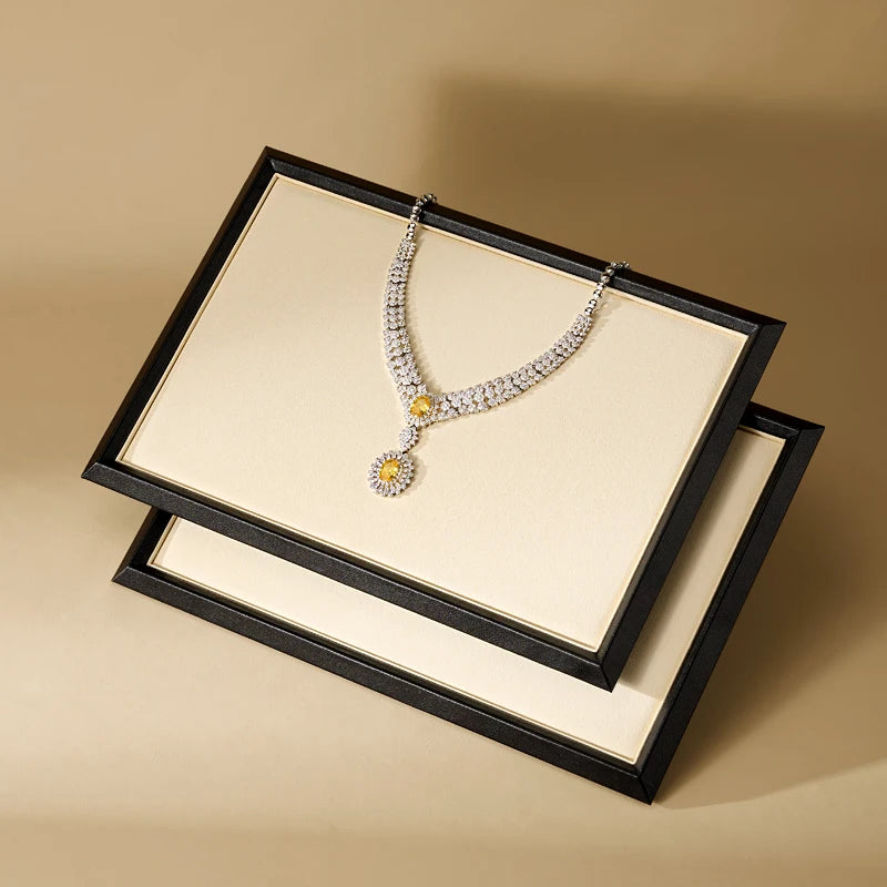 Plateau Cuir Collier Montre Bague Bracelet Rangement