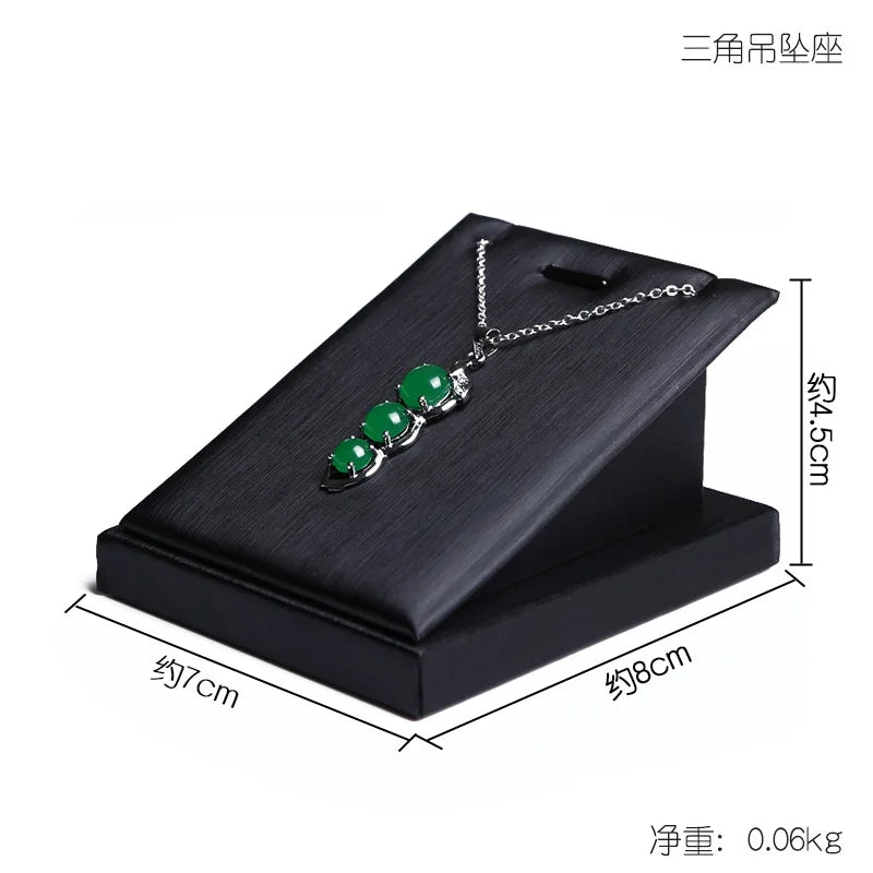 Buste Bijoux Cuir Noir Modulable Vitrine