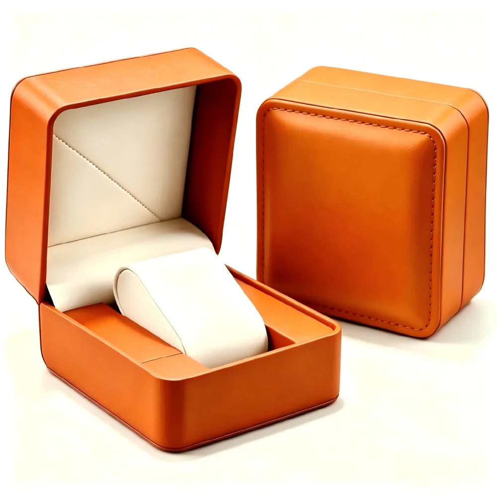 Étui Montre Cuir PU Coussin Coffret Cadeau