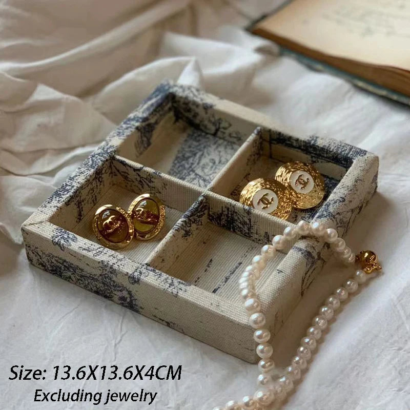 Présentoir Bijoux Bois Velours Rétro Comptoir