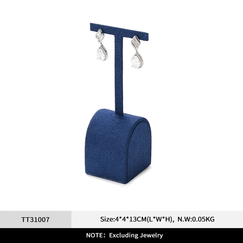 Buste Bijoux Cuir Bleu Modulable Vitrine