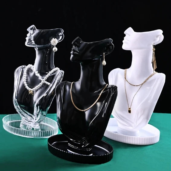 Buste Collier Femme Plastique Présentoir Bijoux