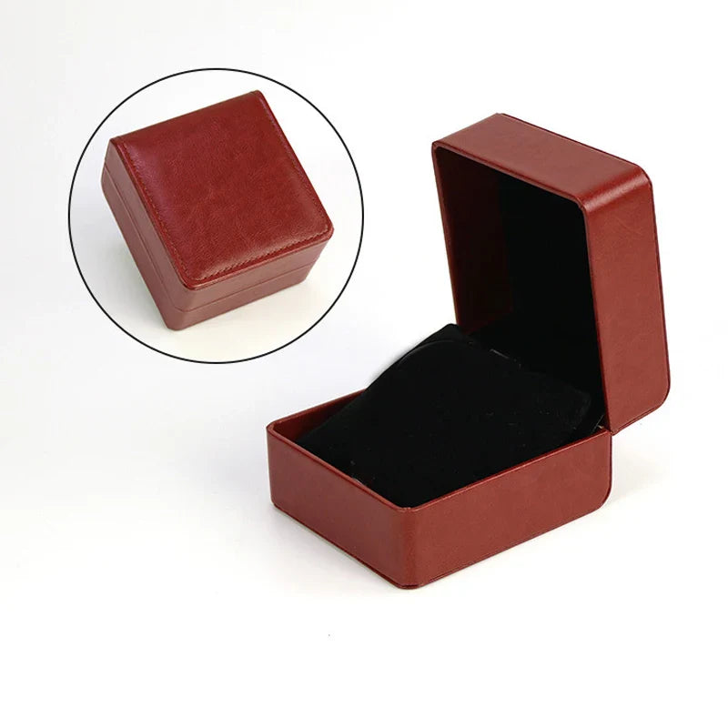 Boite a Montres Cuir Rouge 1 Emplacement