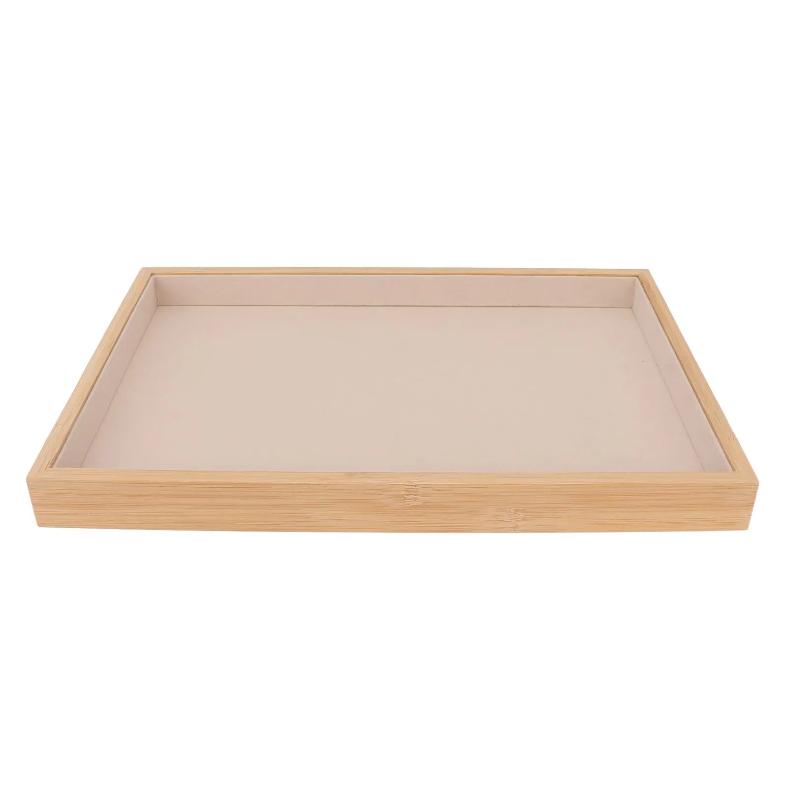 Plateau Bijoux Bois Velours Organisateur Tiroir