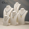 Buste Collier en Tissu Lin