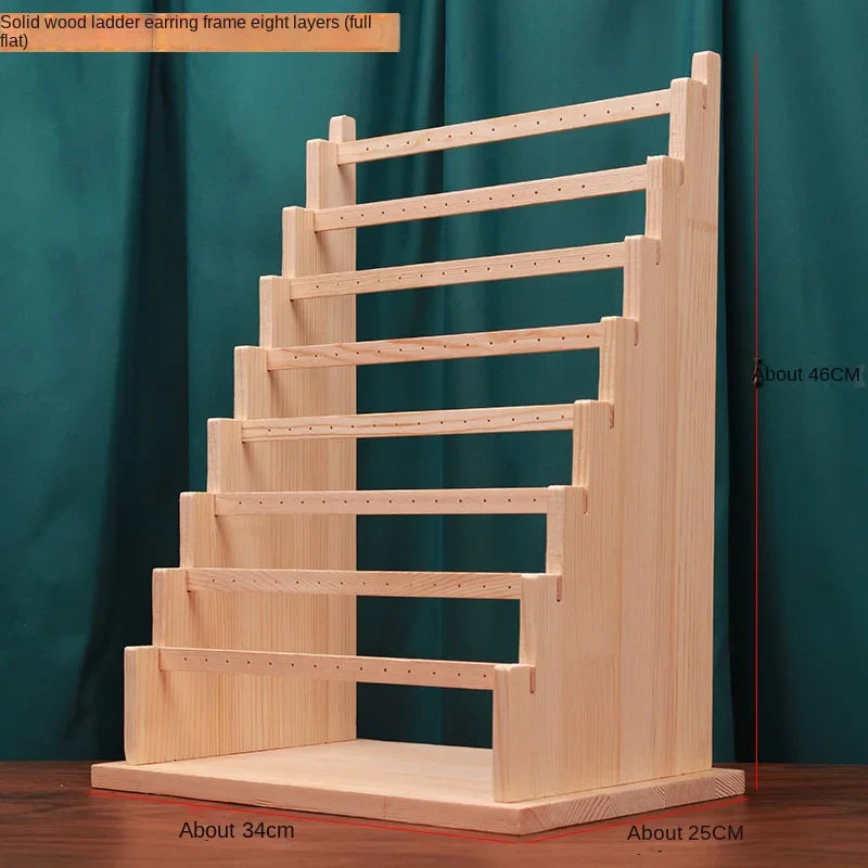 Présentoir Boucle d'Oreille Bois Massif Vitrine