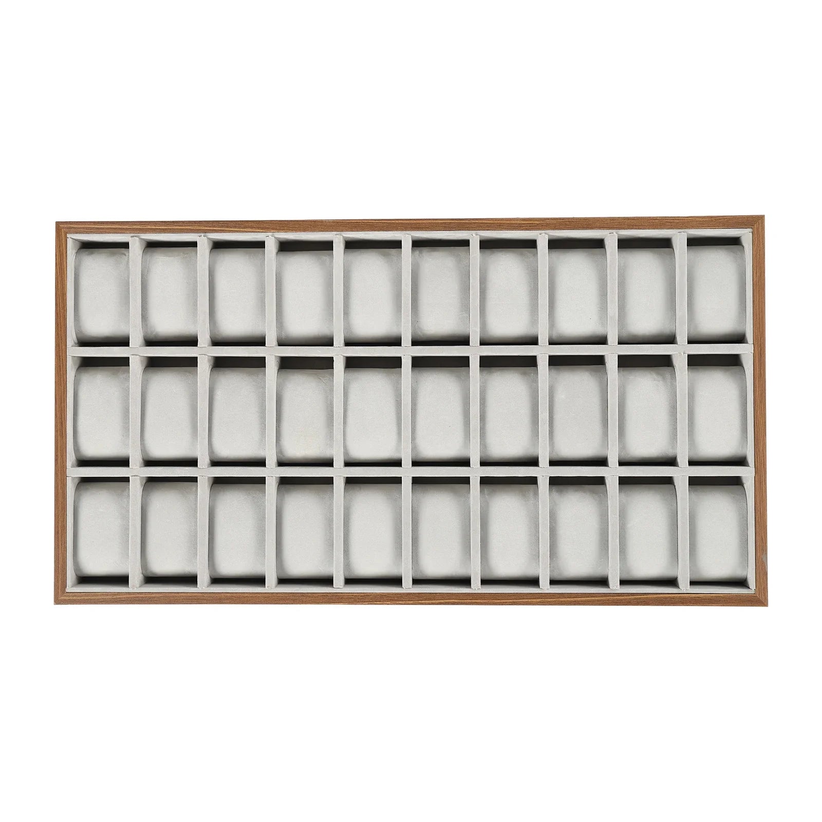 Boîte à Montres Bois MDF 30 Compartiments Velours