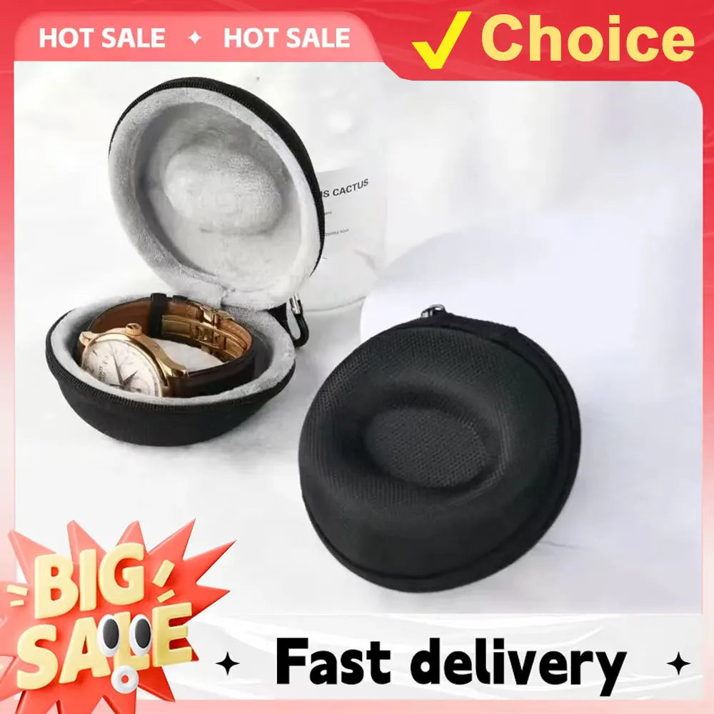 Étui Montre Cuir Voyage Anti-Choc Portable