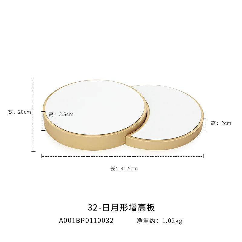 Plateau Bijoux Velours Or Blanc Multifonction