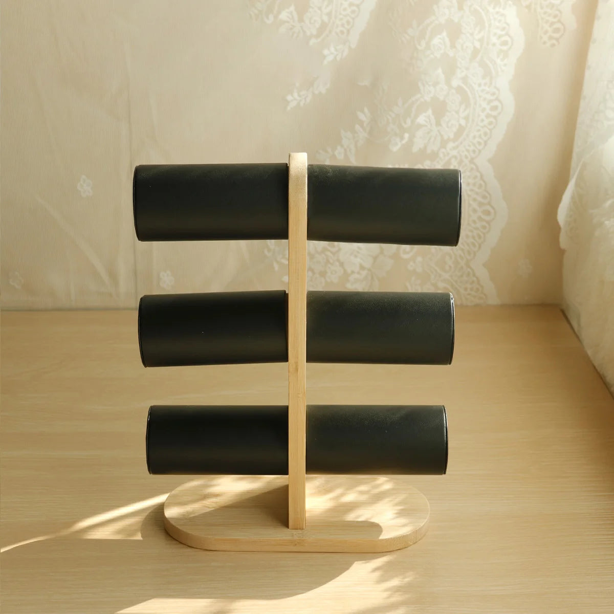 Présentoir Bracelet Montre Bois 3 Étages