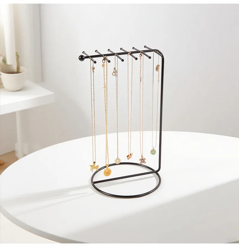 Présentoir Collier Métal 12 Tiges Multi-Chaînes