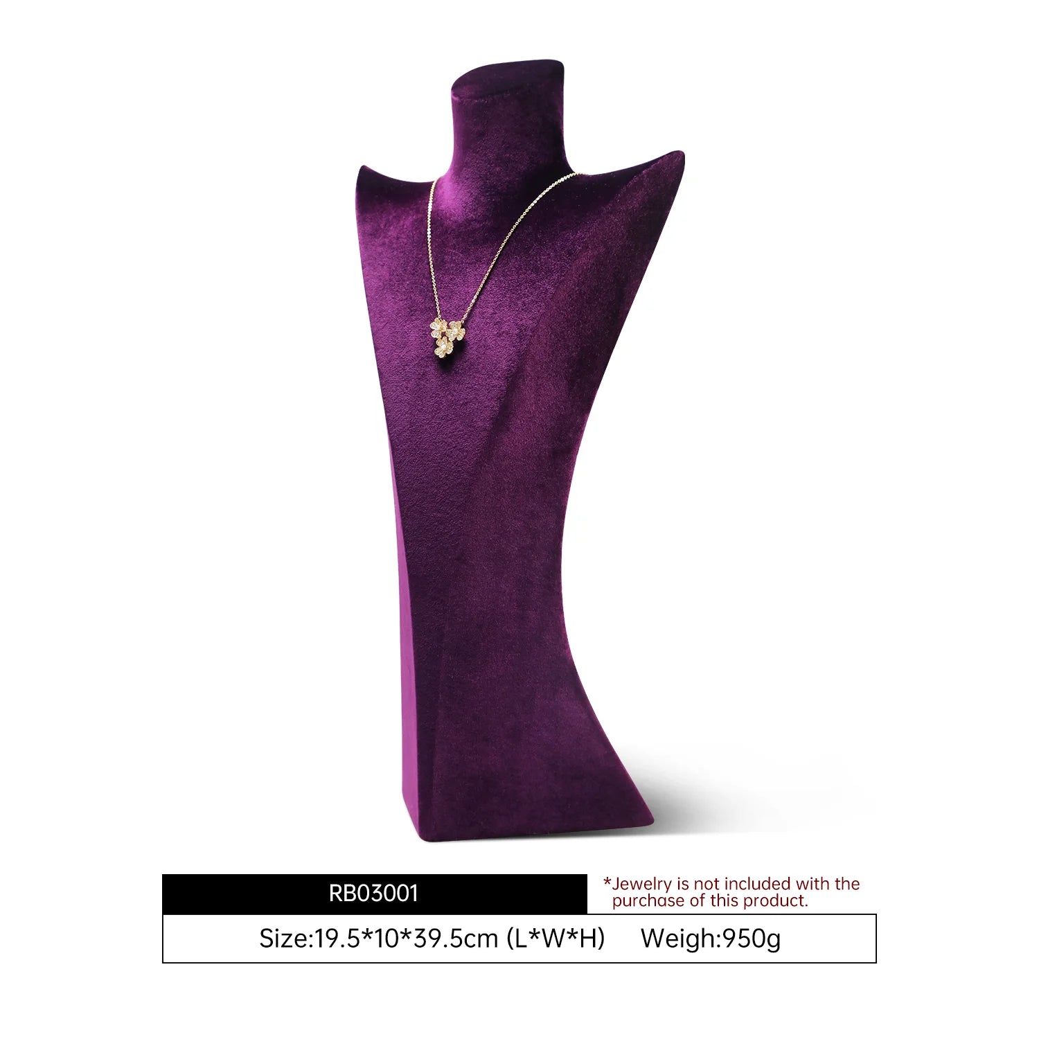 Présentoir Velours Collier Pendentif Portrait Vitrine
