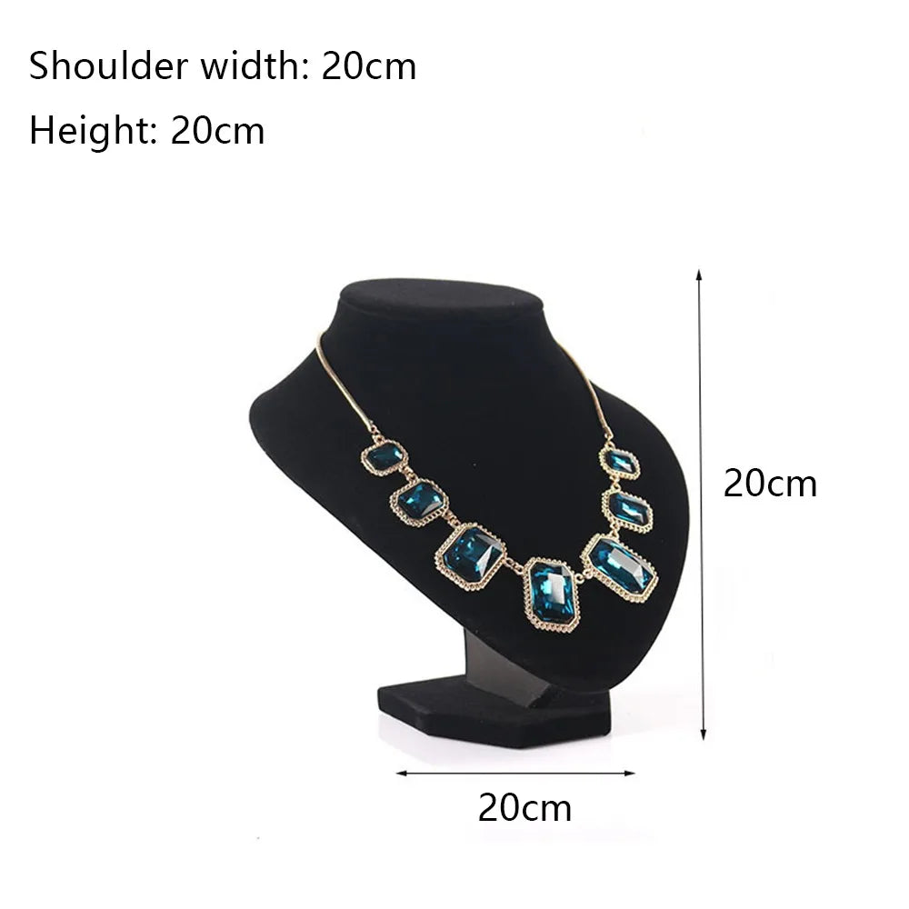 Présentoir Collier Velours Noir Multi-Tailles