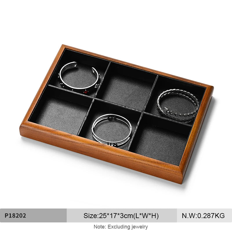 Boîte Bijoux Bois Multi-Compartiments Vitrine