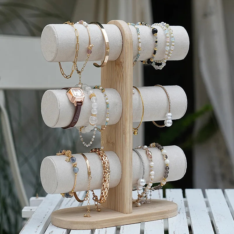 Présentoir Bois 3 Niveaux Bracelet Montre