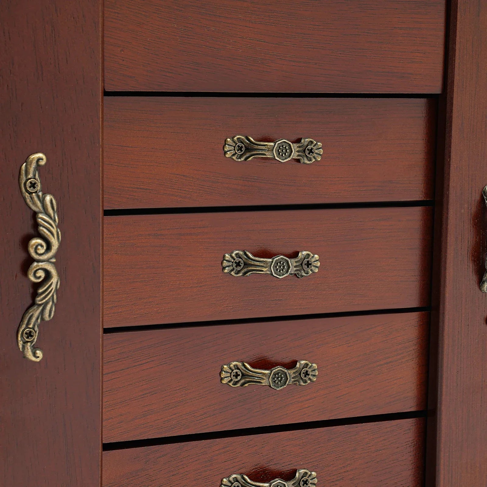 Boite Bijoux Bois Velours Art Deco 5 Niveaux