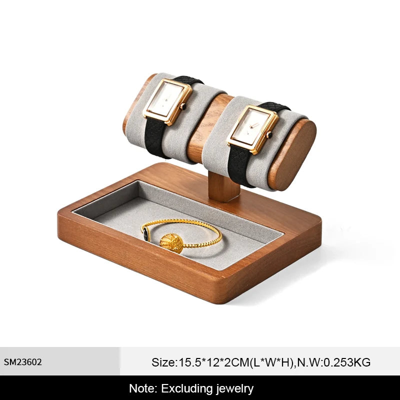 Présentoir Montre Bois Massif Bagues Vitrine