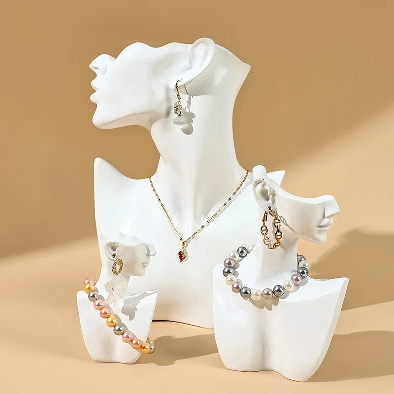 Buste Mannequin Résine Portrait Vitrine Bijoux