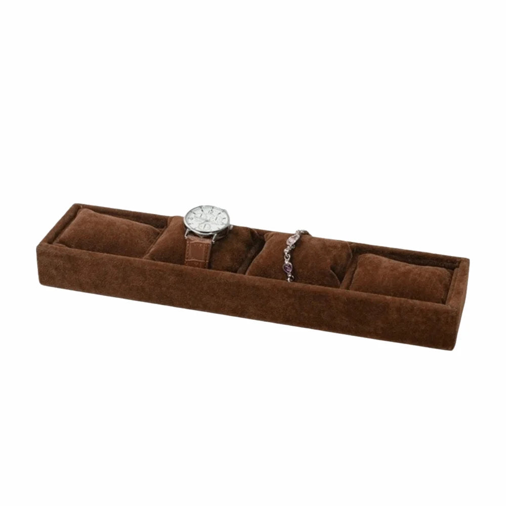 Plateau Velours 4 Emplacements Bracelet Montre