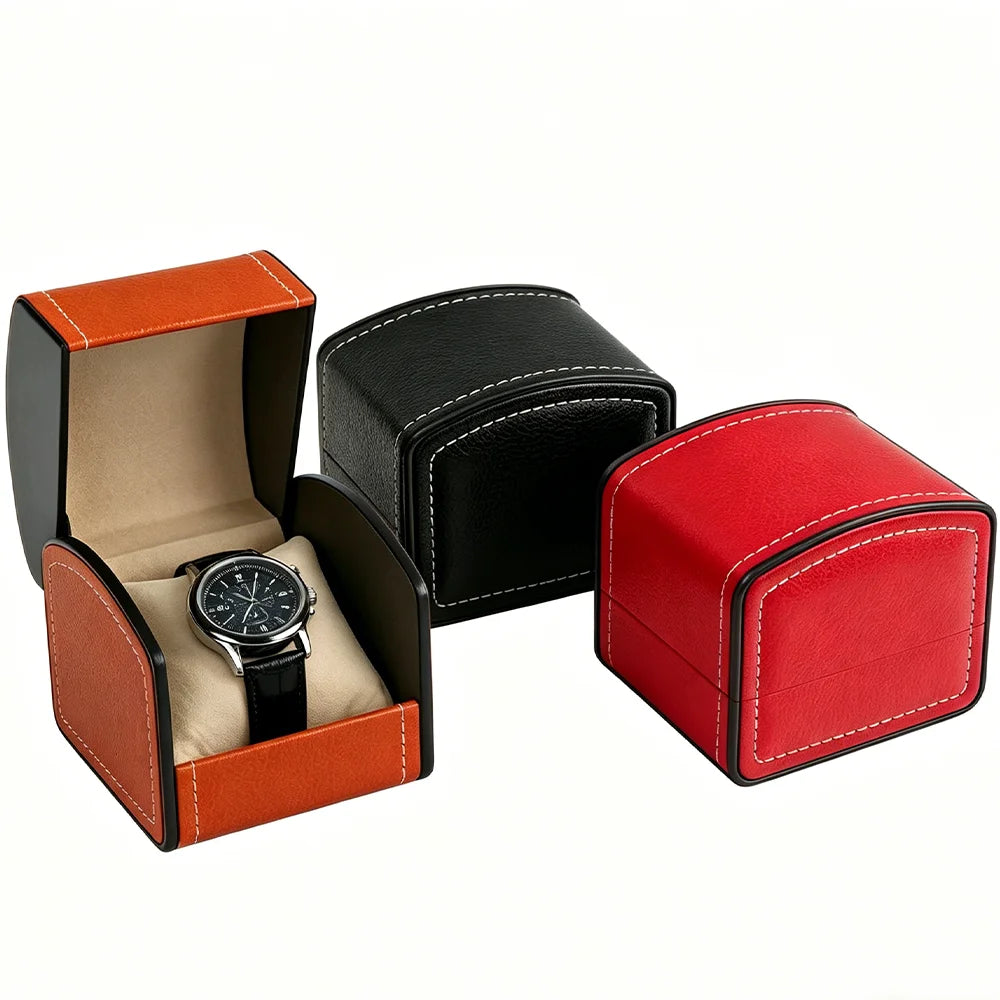 Boîte Montre Cuir Coussin Voyage Premium