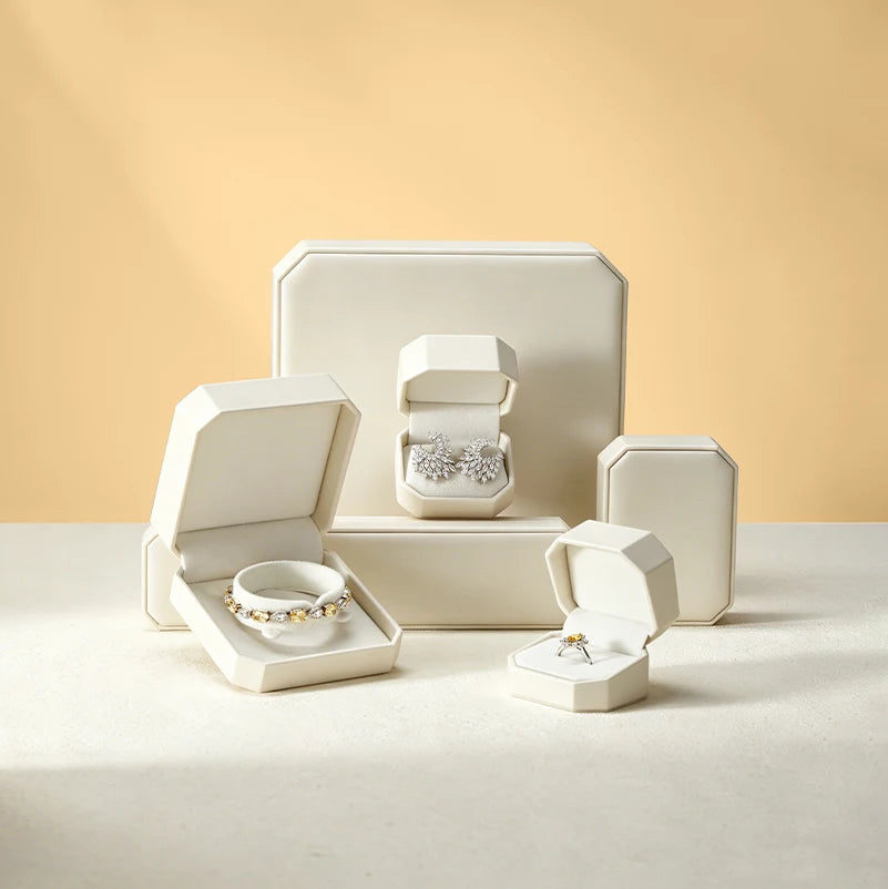 Boîte Bague Cuir Mariage Bijoux Cadeau