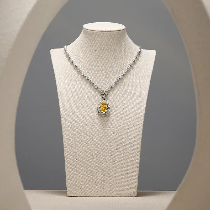 Buste Collier Coton Lin Hauteur Variable