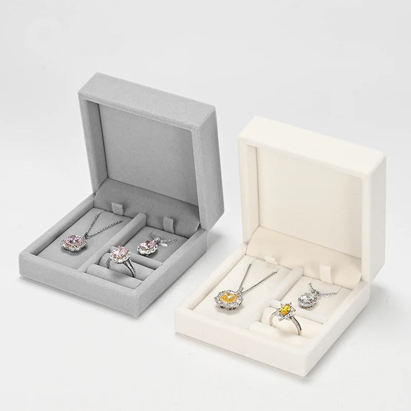 Boîte Bijoux Velours Coffret Mariage