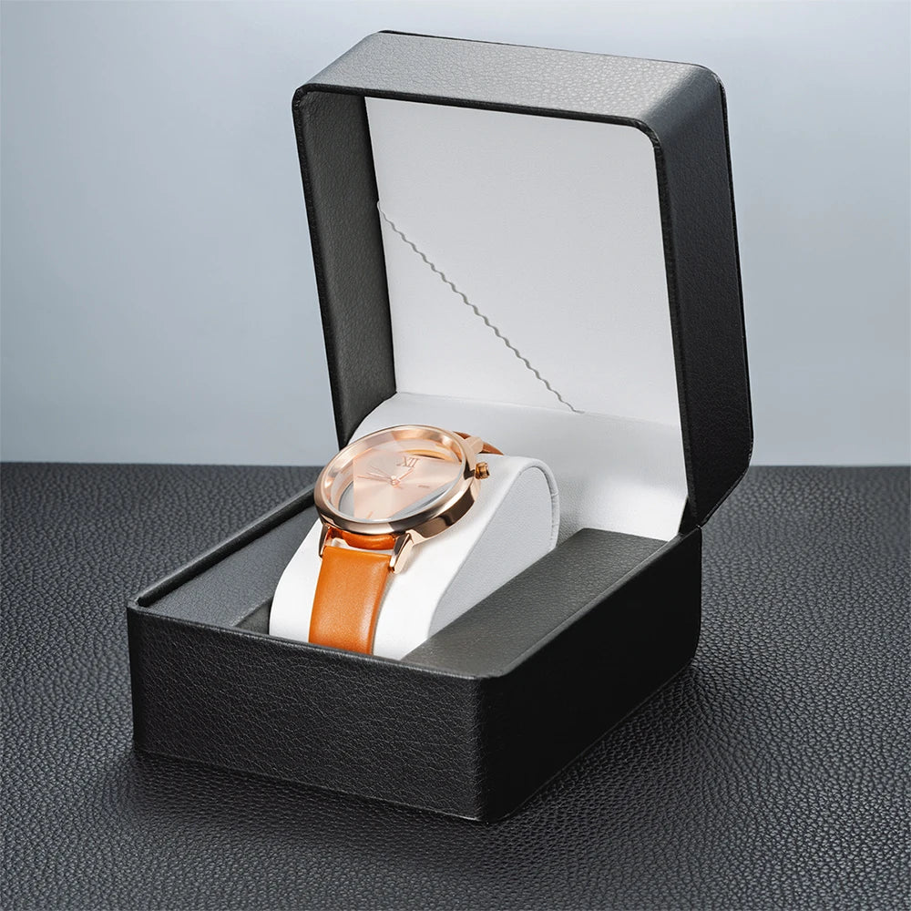 Boîte Montre Cuir Premium Coussin Voyage
