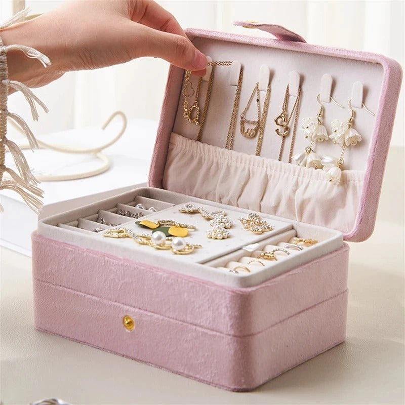 Boîte à Bijoux Voyage Velours Compacte