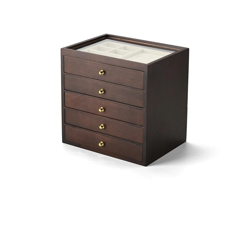 Boîte Bijoux Bois Multicouche Multifonction