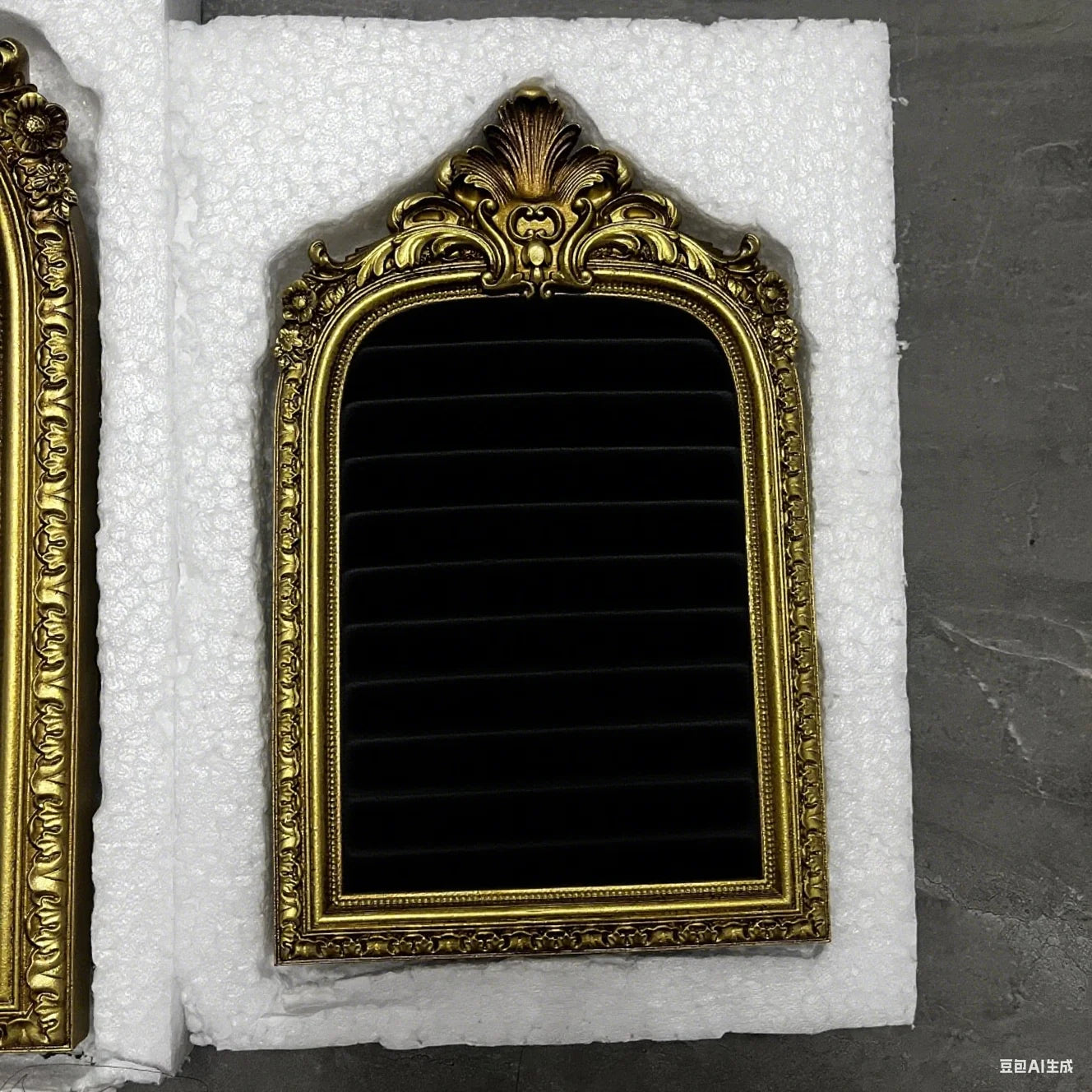Porte Bijoux Cadre Bois Sculpté Vitrine Originale