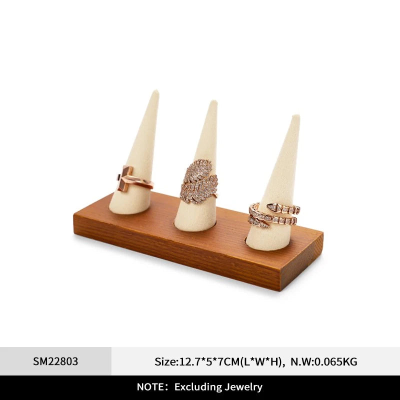 Présentoir Bijoux Bois Beige Collier Multifonctions