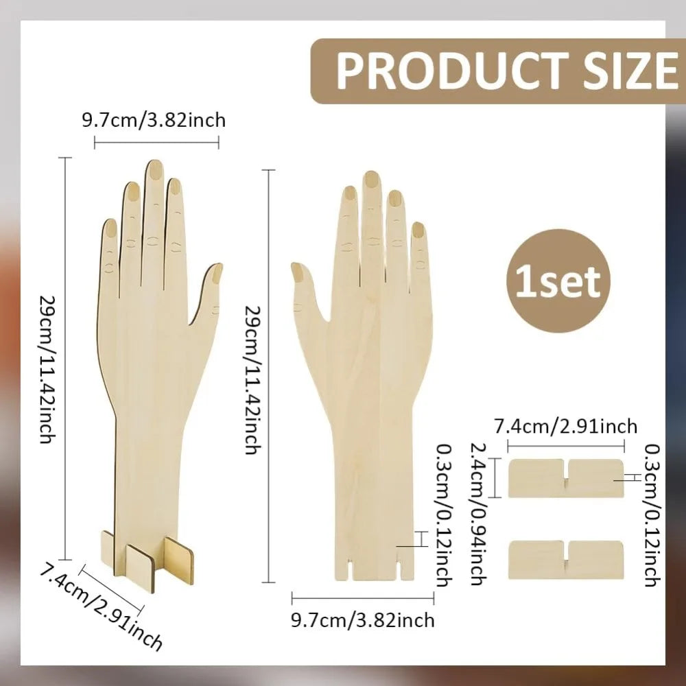 Présentoir Gants Bois Forme Main