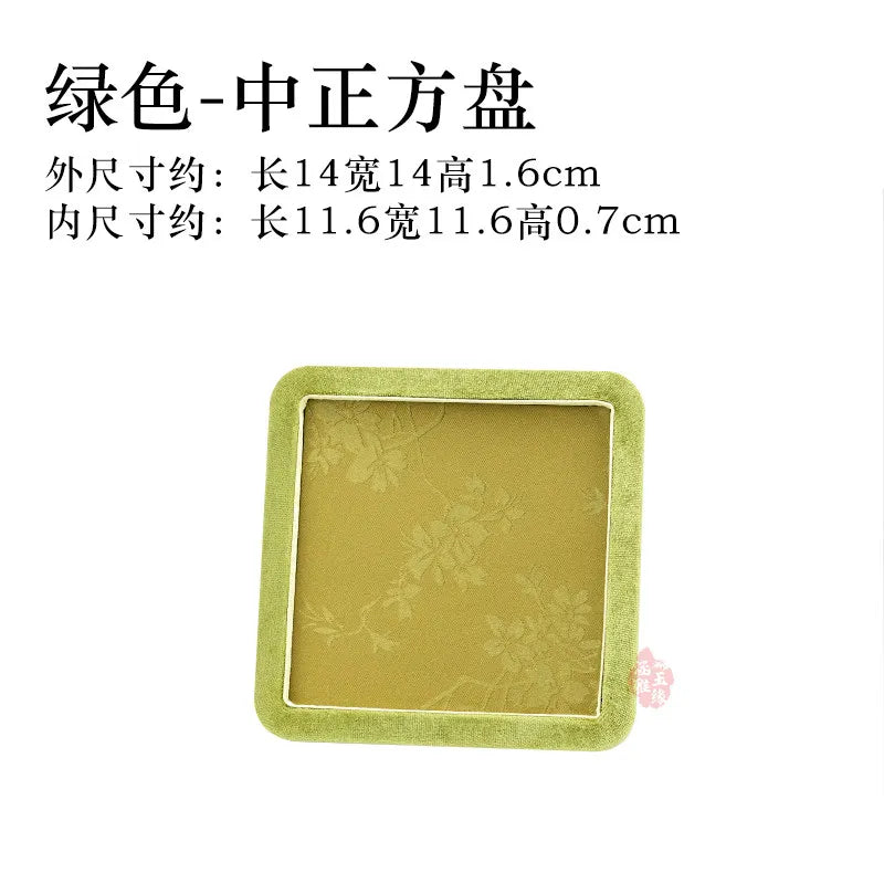 Plateau Bijoux Velours Brodé Chinois Perles