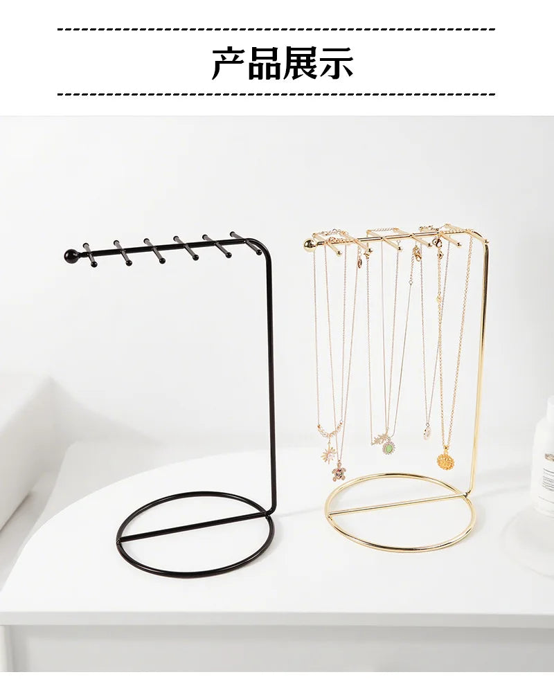 Présentoir Collier Métal 12 Tiges Multi-Chaînes