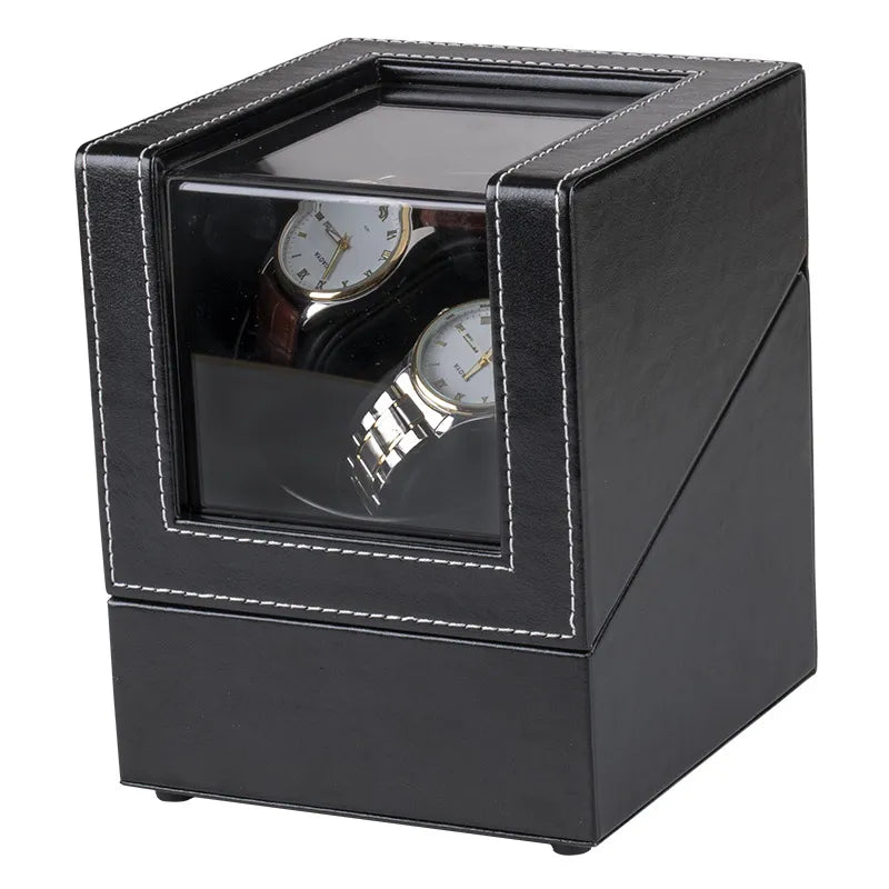 Remontoir Montre Automatique Double Cuir Luxe