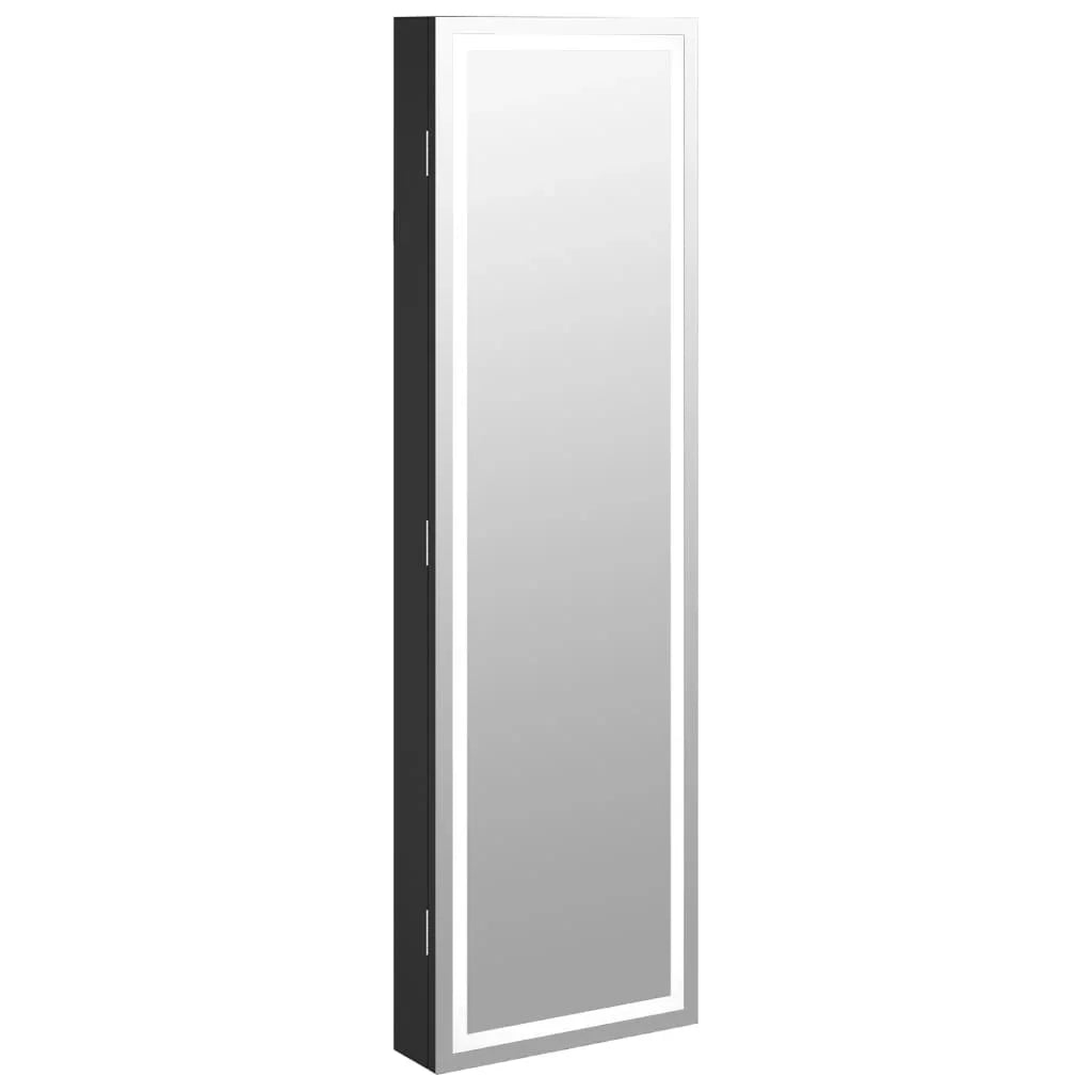 Boîte Bijoux Bois Murale Noire Sans Cadre LED