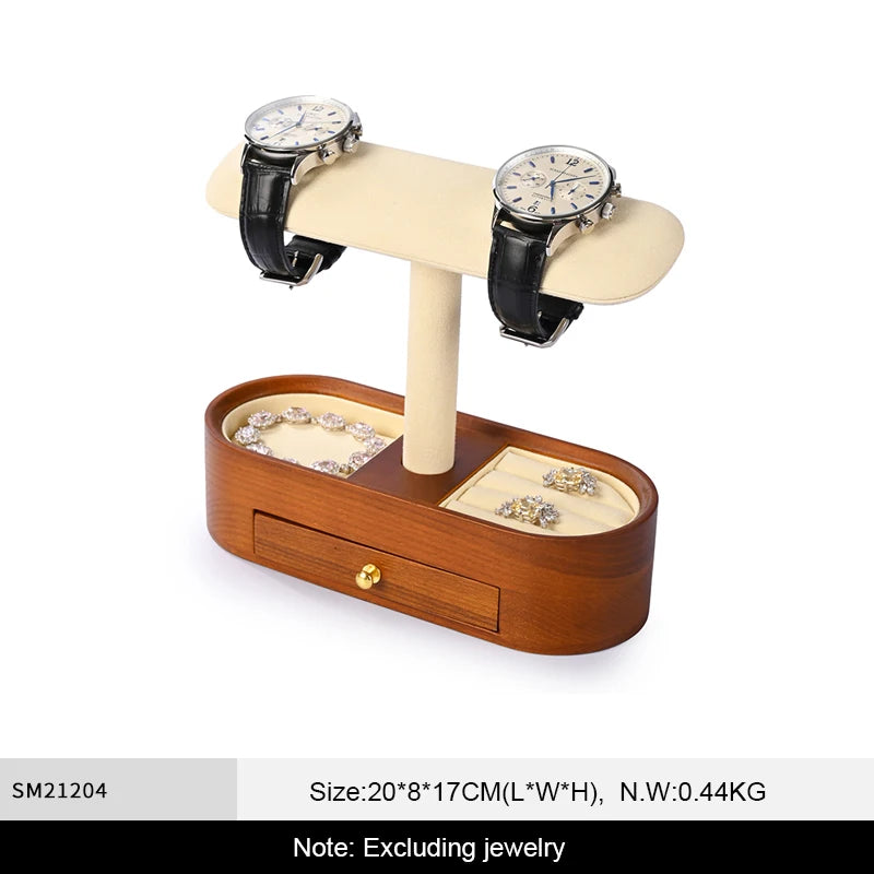 Présentoir Montre Bois Massif T-Bar Bracelet