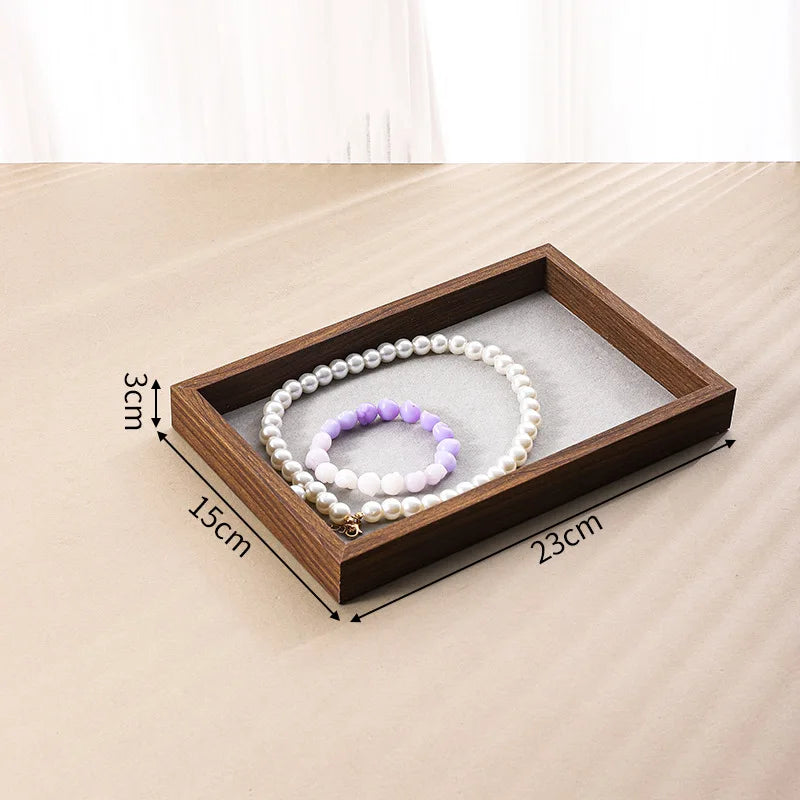 Plateau Bijoux Bois Noyer Flanelle Mixte