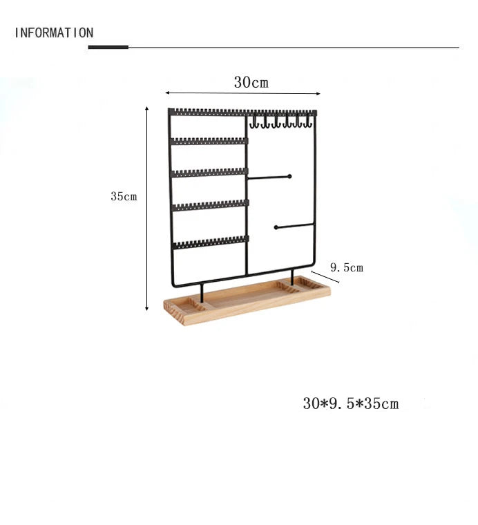 Porte Bijoux Métal Bois Arbre Multifonctionnel