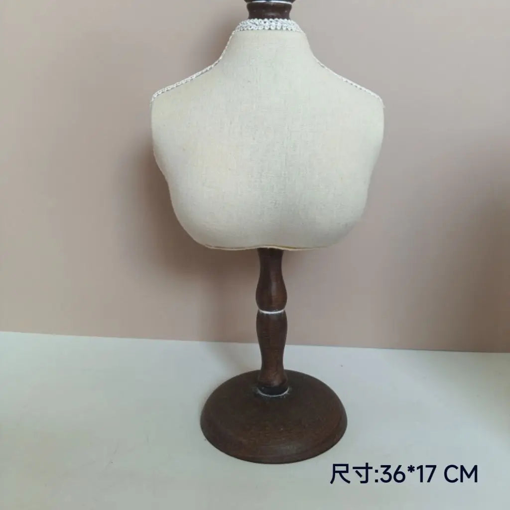 Présentoir Collier Buste Bois Bambou Élégant