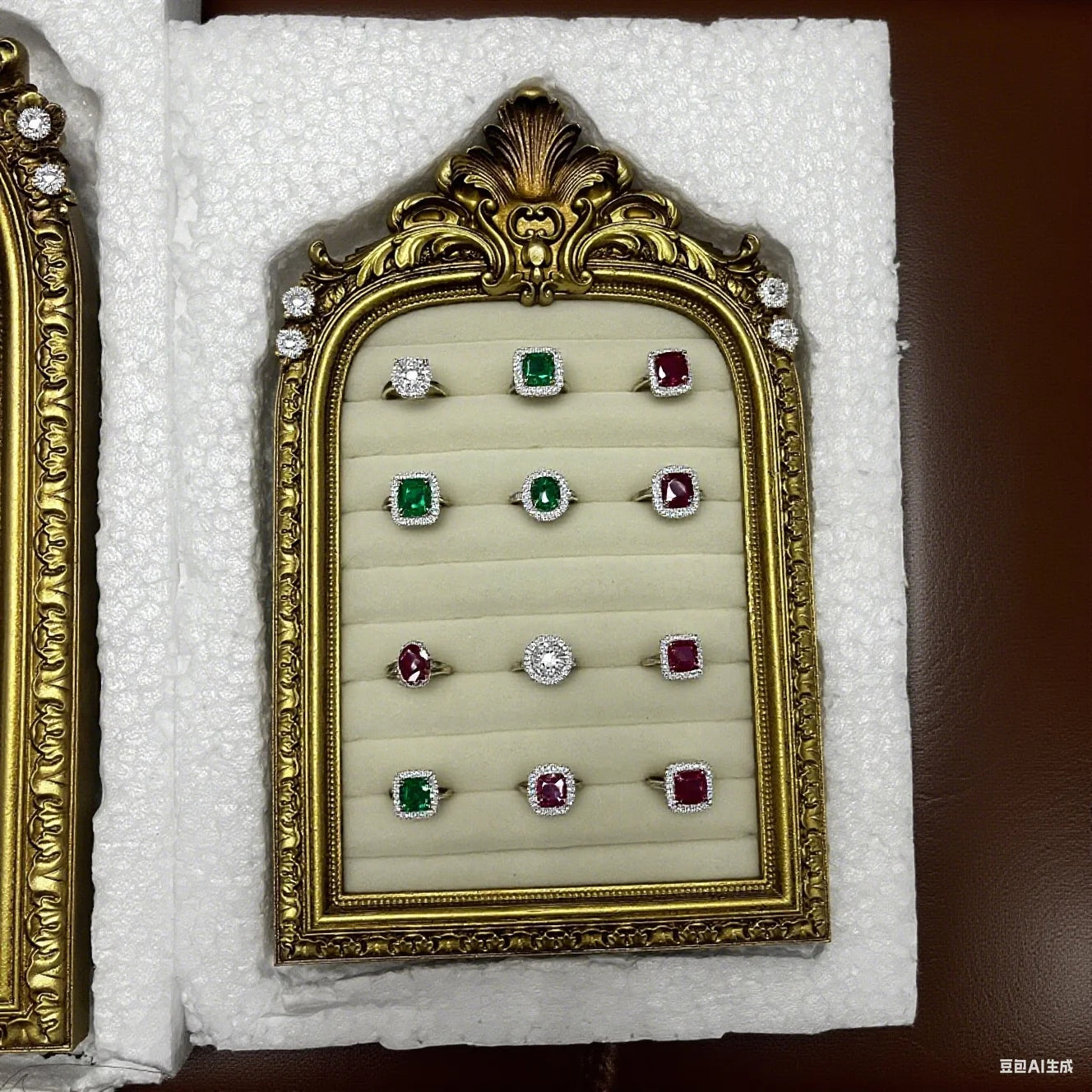 Porte Bijoux Cadre Bois Sculpté Vitrine Originale