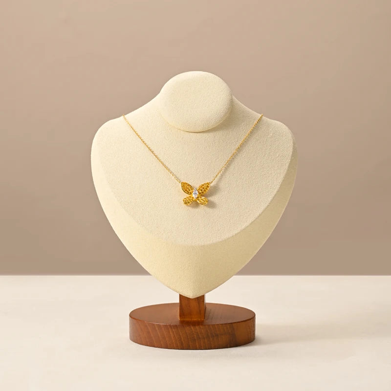 Buste Collier Bois Portrait Mannequin Vitrine