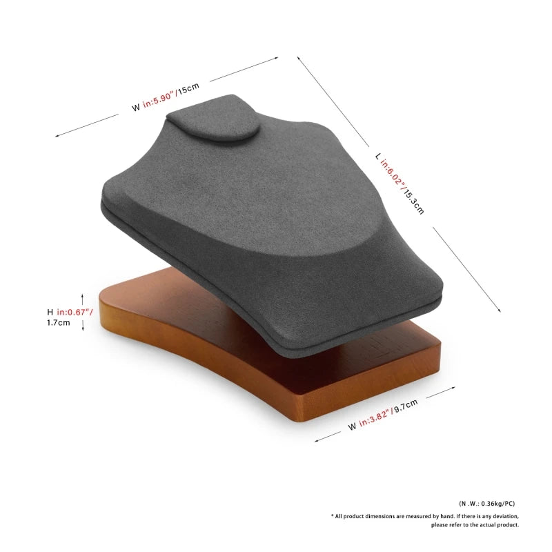 Buste Collier Bois Massif Mannequin Vitrine