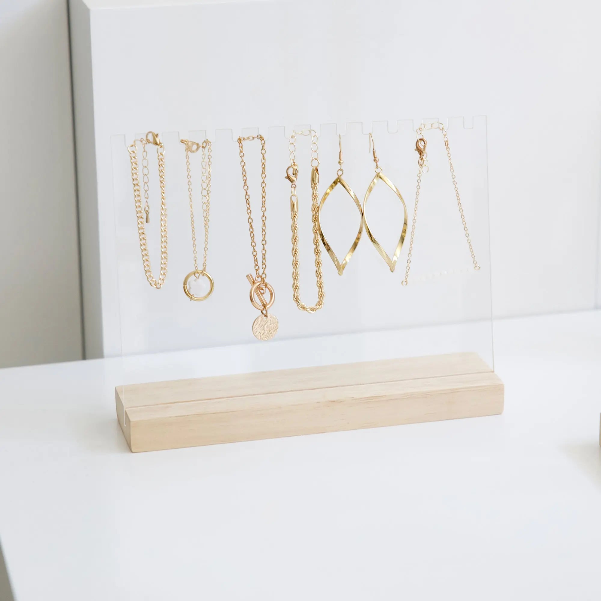 Présentoir Collier Acrylique Transparent Plat