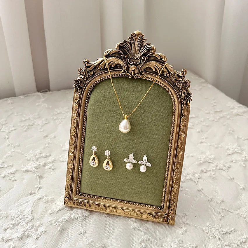 Présentoir Collier Bois Massif Vintage Vitrine