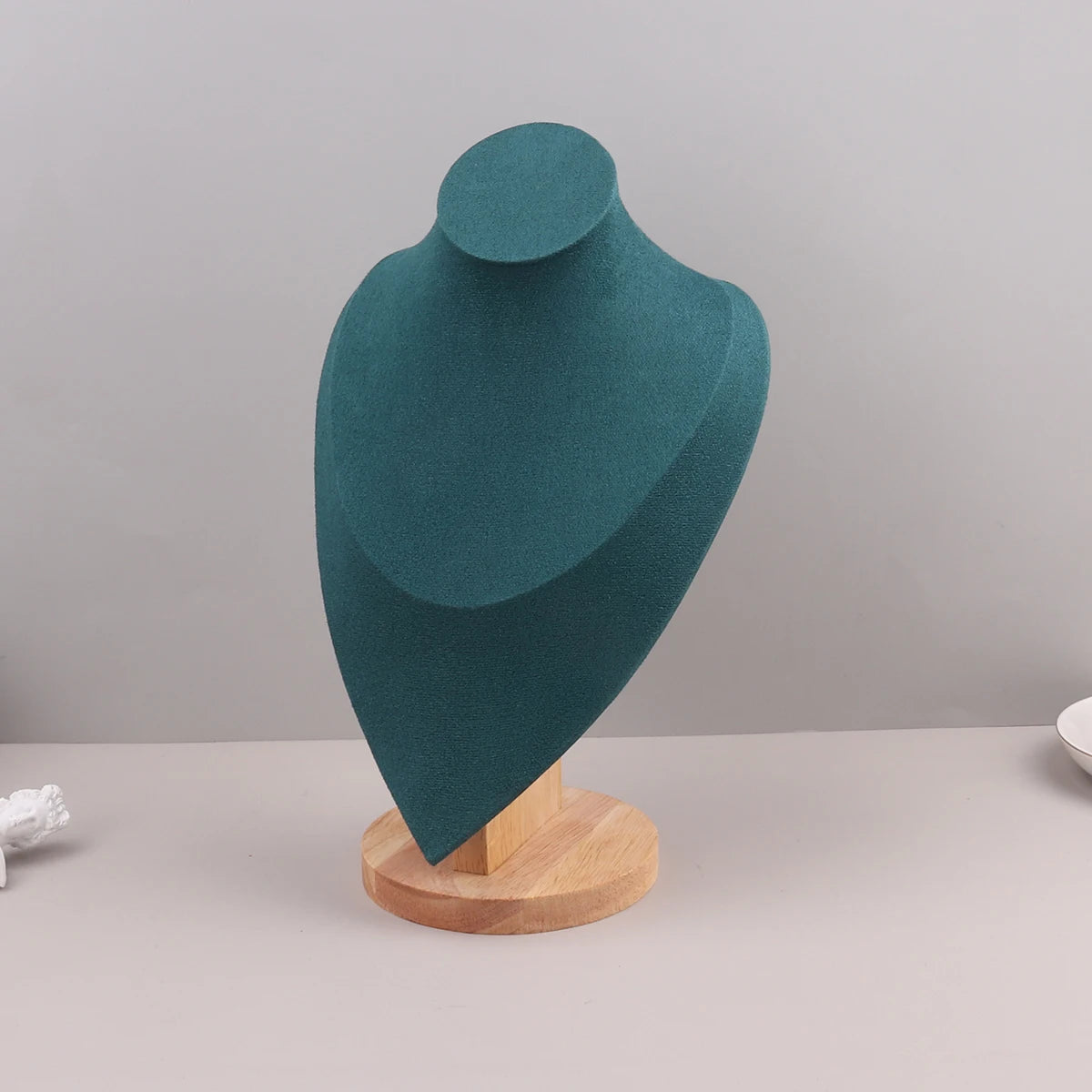 Présentoir Collier Velours Vert Émeraude 3 Tailles