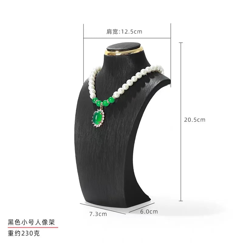 Buste Collier Cuir Premium Modulable Vitrine